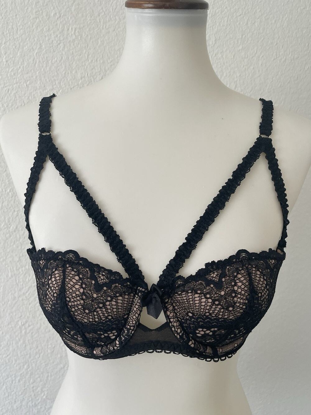 Adore Me Bra Lace Push Up Whimsigoth Dark Coquette Romantic Goth Lingerie